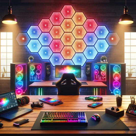RGB Smart Hexagonal Wall Lamp Color